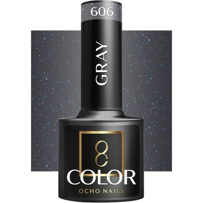 OCHO NAILS Hybridný lak na nechty šedý 606, 5 g