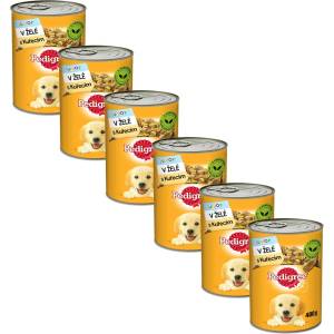 PEDIGREE консерви с пиле в желе за кученца 6 x 400 г