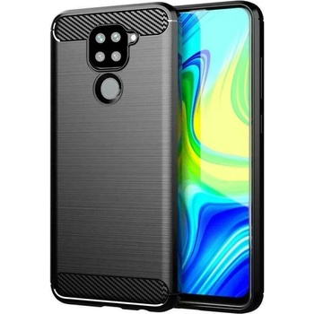 Xiaomi Anti Shock гръб Carbon за Xiaomi Redmi Note 9 със силиконова защита около камерата, Черен (3388)