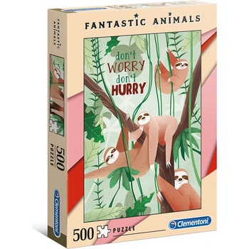 Clementoni Пъзел 500ч fantastic animals ЛЕНИВЦИ