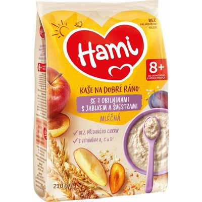 Hami mliečna so 7 obilninami s jablkom a slivkami 210 g