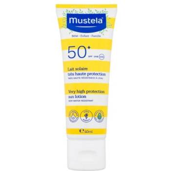 Mustela Bébé Family Very High Protection Sun Lotion SPF50+ слънцезащитен крем с висока uv защита за тяло и лице 40 ml