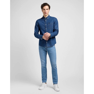 Lee džínová košile button down 112330675 mid stone