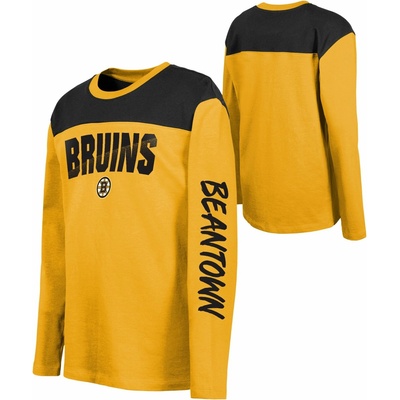 Outerstuff detské tričko Boston Bruins Unbeaten Run Ls Crew Nk Tee