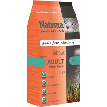 Nativia Cat Adult losos & rýže Active 1,5 kg