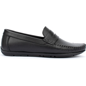 Мъжки черни мокасини от естествена кожа