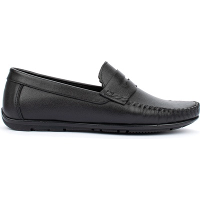 Мъжки черни мокасини от естествена кожа