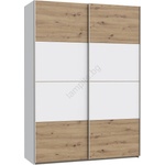 Forte Гардероб KARO 150x210 см бял/артизански дъб (FR0083)