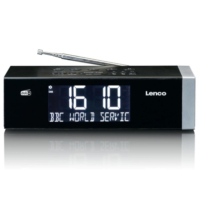 Lenco Радио часовник, Lenco, LCD дисплей, Черен (CR-640BK)