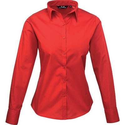 Premier Workwear dámská popelínová košile s dlouhým rukávem