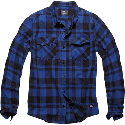 Vintage Industries flanelová košeľa Austin blue check