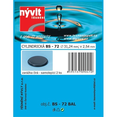 doraz samolep.cylindr.pr.31,2x2,5mm transparentní BS-72 (2ks)