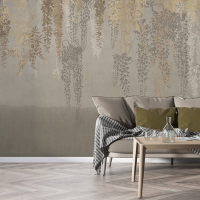 Decono Фототапет Кафеви Висящи Листа