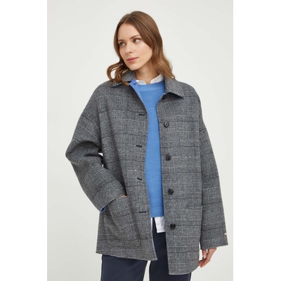 MAX&Co. Вълнено палто с две лица MAX&Co. в сиво преходен модел с уголемена кройка 2416081041200 (2416081041200)