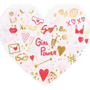 PartyDeco Салфетки сърце - Girl Power 16 х 15см 20 бр