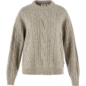 Fjällräven Дамски вълнен пуловер Fjällräven Women's Övik Cable Knit Wool jumper - Fog - размер XS (105-7729-0312)