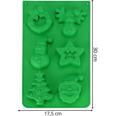 SPRINGOS Forma na cukroví silikonová 30x17 cm KI0124 zelená
