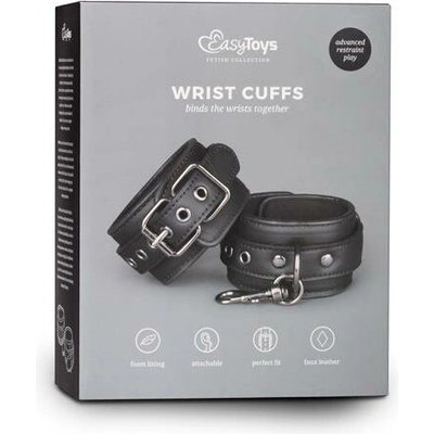 Black Leather Handcuffs