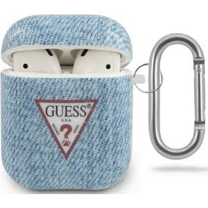 Guess Калъф Guess за AirPods, Light blue Jeans Collection (GUACA2TPUJULLB)