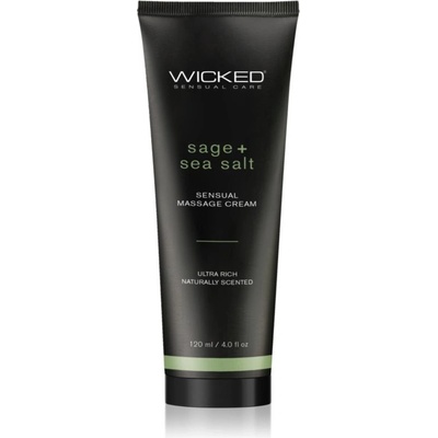 Wicked Sensual massage cream masážní krém Sage + Sea Salt Scented 120 ml