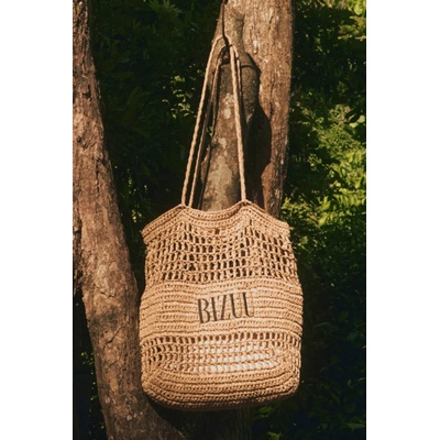 BIZUU чанта tote дамска от сплетена материя (AGAY.BEZOWY)
