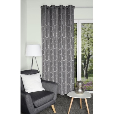 HOME WOHNIDEEN hotový závěs 53662 ENOLA 0305 seda 245x140 cm (v x s)