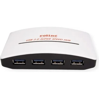 Roline HUB USB 3.2 Gen 1, 4x USB-A, 4 порта, бял 14.02. 5027-10 (14.02.5027-10)