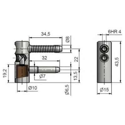 TKZ okenný záves TRIO 15 VD PH zinok žltý