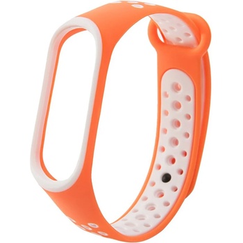 HQWear Каишка Replacement Band за Xiaomi Mi Band 4/ Mi Band 3 Dots, оранжев/бял (KXG0014470)