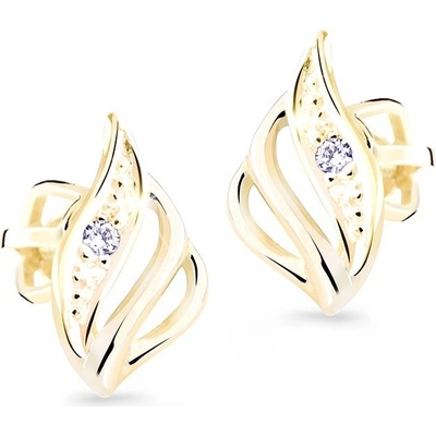 Cutie Jewellery Luxusné zlaté náušnice s trblietavými zirkónmi Z8024-30-10-X-L1