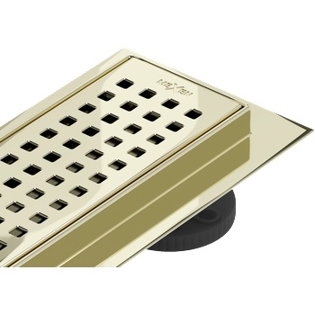 Mexen Flat 360° M08 въртящ се линеен дренаж 80 см, златен - 1525080-40 (1525080-40)