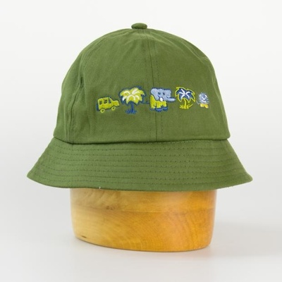Detský bavlnený klobúčik Safari oliva