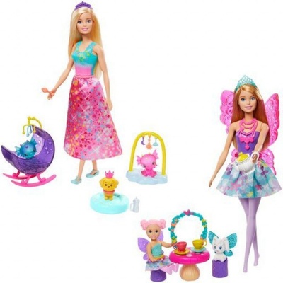 Barbie pohádkový herní set s panenkou Princezna s dlouhou sukní