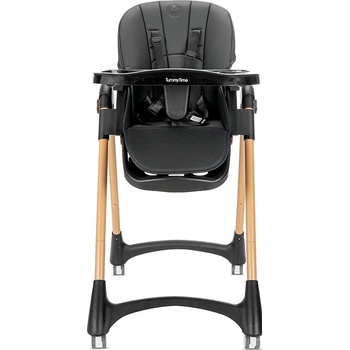 Lorelli Столче за хранене Lorelli - Tummy Time, Black /Wooden effect (10100602501)