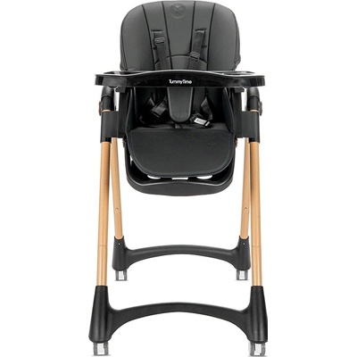 Lorelli Столче за хранене Lorelli - Tummy Time, Black /Wooden effect (10100602501)
