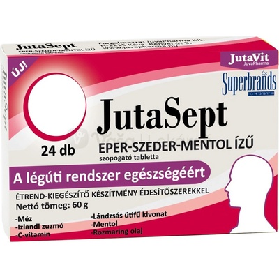 Jutavit JutaSept Lozenges strawberry blackberry menthol 24 tabliet