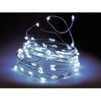 Kinekus Svetlo vianočné 20 LED studené biele s časovačom baterky vnútorné
