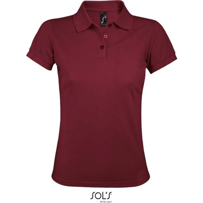 SOL's Collection Polokošile Prime Women krátký rukáv dámská COT-25057337001 Burgundová