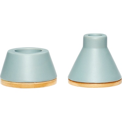 Hübsch Свещник Hübsch керамика бледозелен 2 бр (860202)