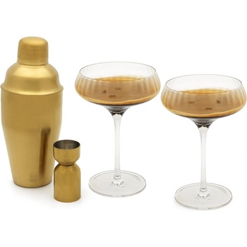 Leopold Vienna Комплект за коктейли ARINTO, комплект от 4 бр. , златен, стъкло / неръждаема стомана, Leopold Vienna (LV233028)