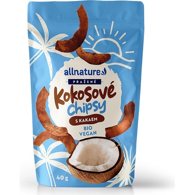 ALLNATURE Kokosové čipsy s kakaom BIO 40 g