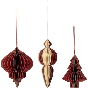 Bloomingville Хартиени Коледни украси в ком лект 3 бр. ø 10 cm Tinkle - Bloomingville (82069508)