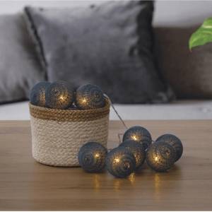  Светещ гирлянд 20 бр. памучни топки 4 см. , 220v К21