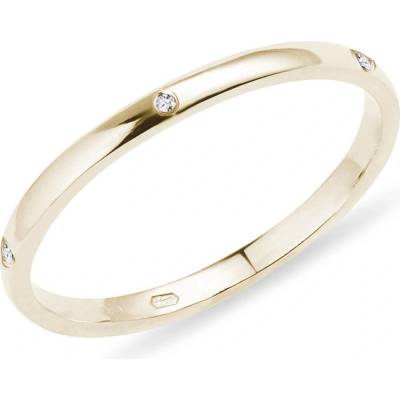 Klenota Prsten ze žlutého zlata zdobený pěti diamanty X0897153L15