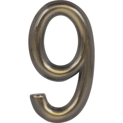 MPK - DOMOVÁ ČÍSLICA "9"- 75 mm - nalepovacia BRM.LL - bronz matný | MP-KOVANIA.sk