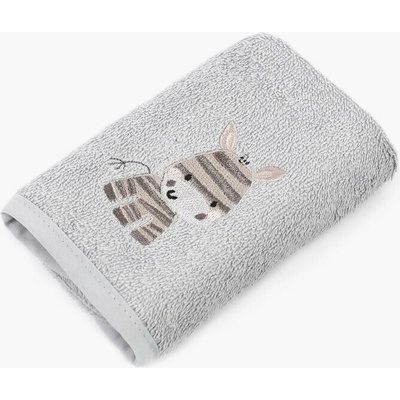 Škodák detský uterák LILI zebra sivý 30 x 50 cm