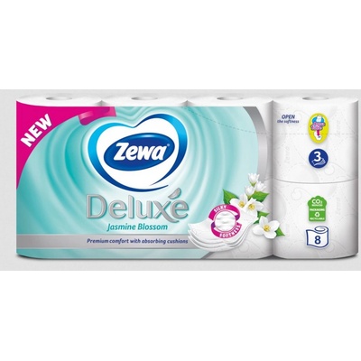 Zewa Deluxe Aqua Tube Jasmine Blossom 3 vrstvý 150 útržků 8 ks