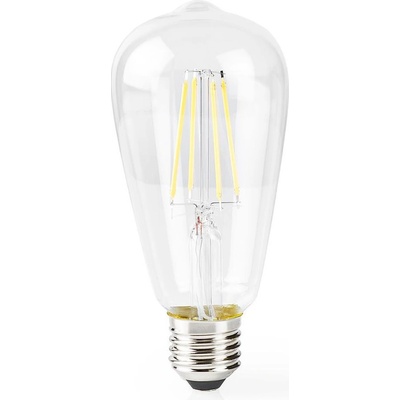 Nedis Wi-Fi chytrá LED žiarovka s vláknem E27 ST64 5W 230V 500lm 2700K teplá biela stmívatelná čirá