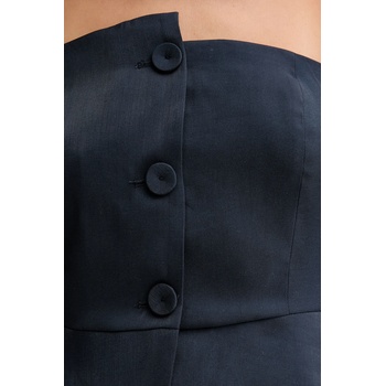 Pedro del Hierro Блуза Pedro del Hierro дамска в тъмносиньо с изчистен дизайн 7652598 (7652598)