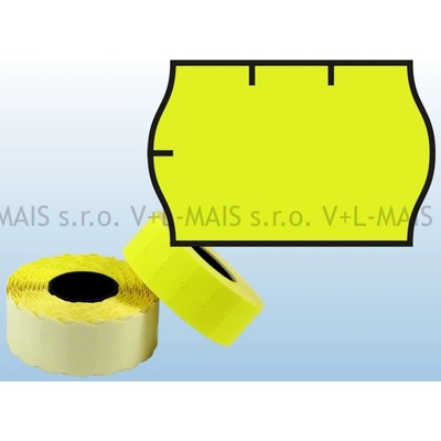 Cenové etikety 25x16mm, žluté CONTACT